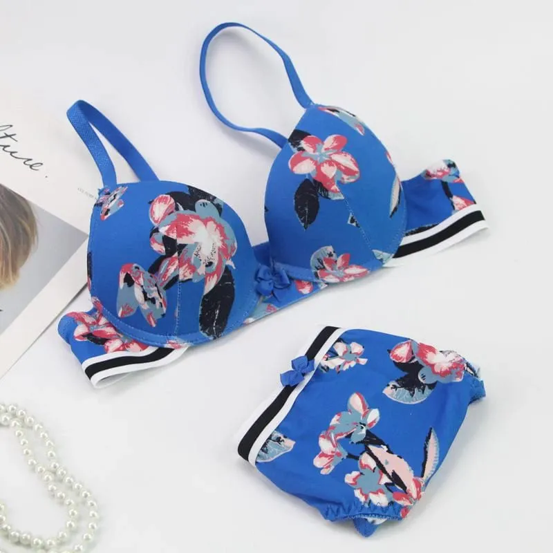 DaiNaFang 2 ชิ้น BCDE ถ้วย Bras ชุด Push Up ชุดชั้นในชุดสตรีเย็บปักถักร้อย Bralette Underwire Breathable เลดี้ชุดชั้นใน — image 3