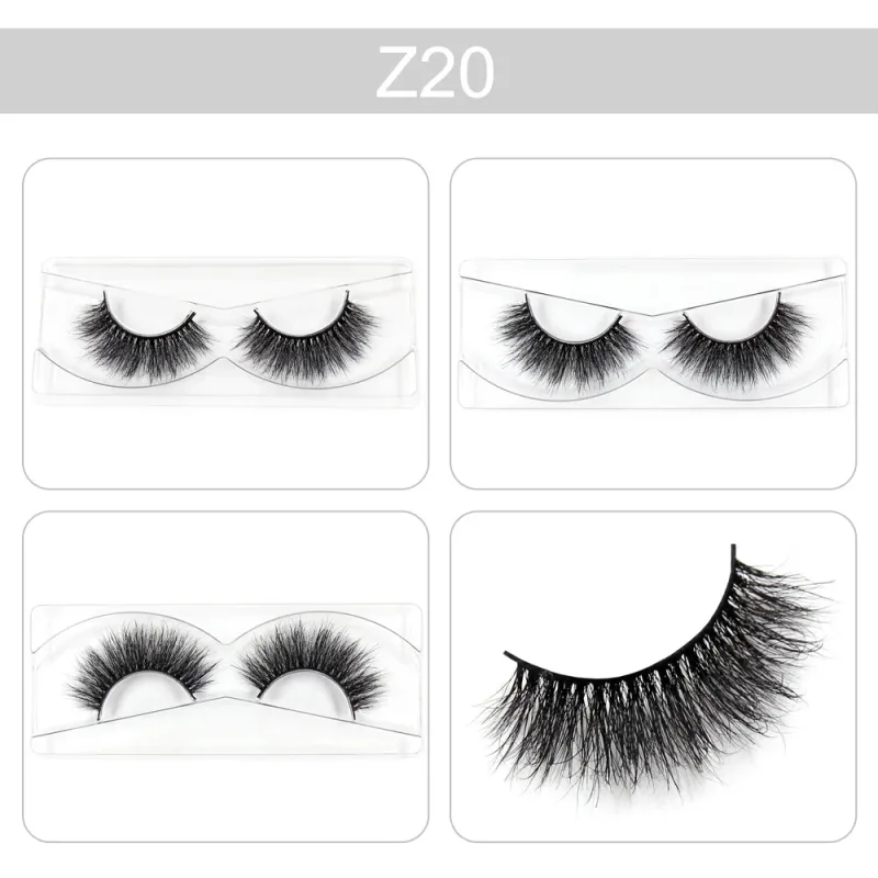 Trang điểm Mi 3D Lông mi chồn Wispy Volume Lông mi giả Kịch tính Mi Lông mi xù tự nhiên Hoàn thiện đầy đủ Quyến rũ mắt — image 26