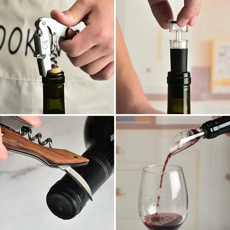 Ensemble d'ouvre-bouteille de vin, serveurs professionnels, tire-bouchon, ouvre-bouteille et bouchon sous vide, verseur de vin, accessoires de cuisine — image 6