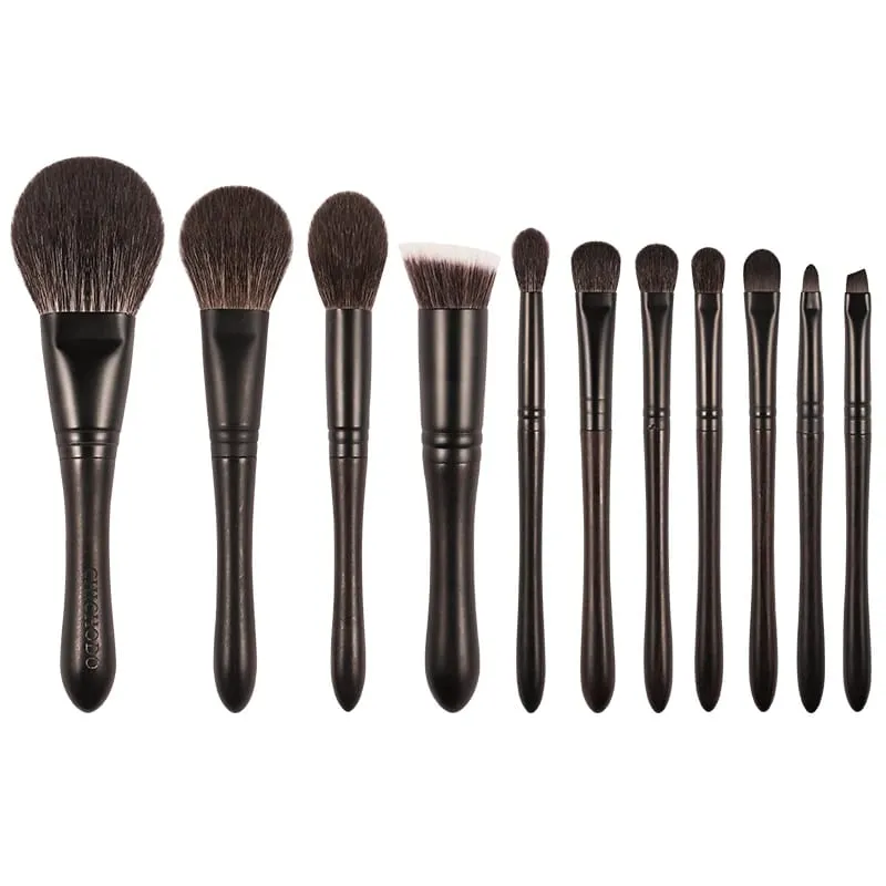 Makeup Brush-Marangyang Propesyonal na Black 11 Ebony Brushes Set-High Level Fox&Goat&Pony&Synthetic Hair Cosmetic Tools — image 6