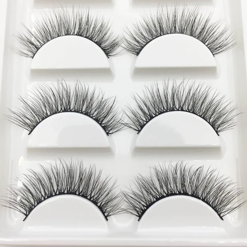 10/50 Dozen 3D Nertsen Wimpers Natuurlijke Dikke Valse Wimpers Mink Wimpers Zachte Nep Wimper Piekerige Make-Up Cilios H13 Kat — image 11
