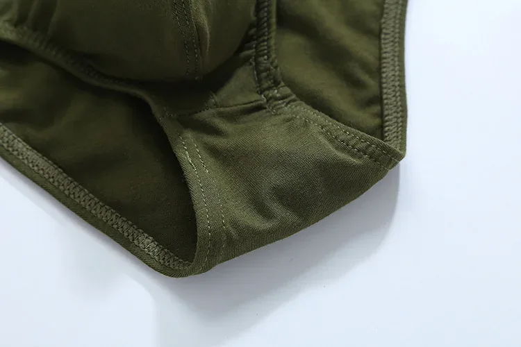 4 Cotton Briefs Mens Comfortable Underpants Man Underwear Bikini Drop shipping Mens Breathable Low-rise Brief Panties Solid 1811 — image 13