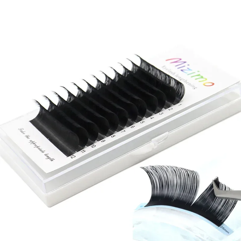 Mizimo 10mm-25mm C/D Nerz Wimpern Einzelne Gepfropfte Falsche Wimpern Schwarz Natürliche Erweiterte Blühenden Wimpern Augen Make-Up Wimpern