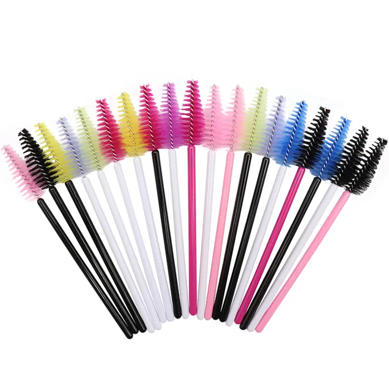 50 st Ögonfransar Ögonbrynsborste Vattendroppsform Nylon Material Fransar Makeup Borstar Ögonfransförlängning Skönhetsverktyg Mascara Wand — image 1