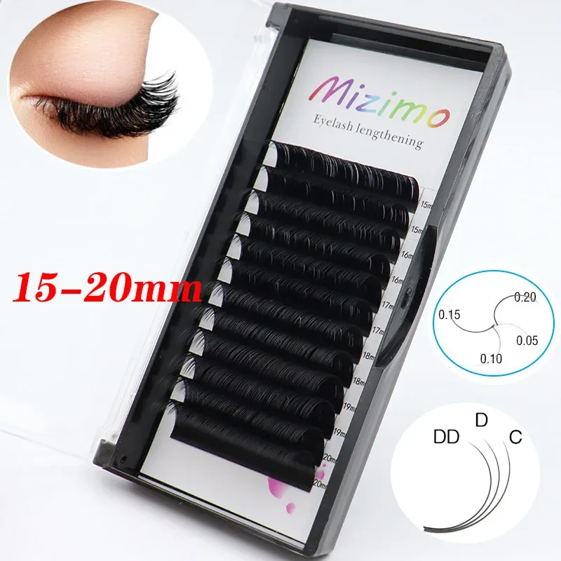 Mizimo 10mm-25mm C/D Nerz Wimpern Einzelne Gepfropfte Falsche Wimpern Schwarz Natürliche Erweiterte Blühenden Wimpern Augen Make-Up Wimpern — image 7