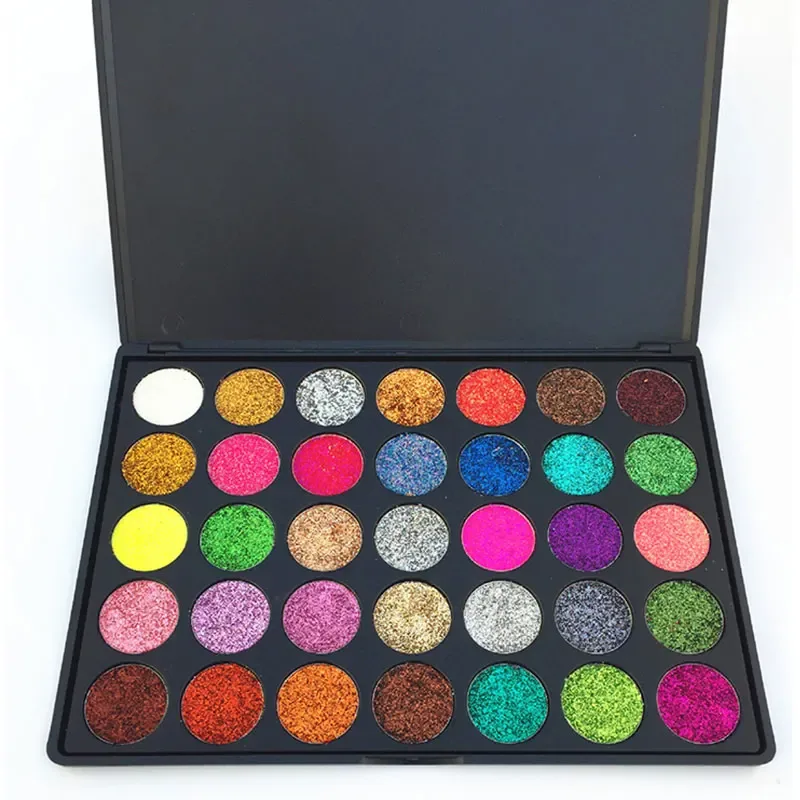 Brokatowa paleta cieni do powiek Pigment Shine cekiny rozświetlacz do cieni do powiek Shimmer kolorowa paleta do makijażu — image 9