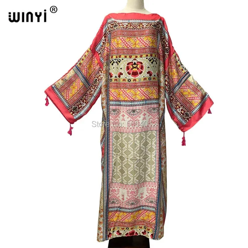 Cotton Robe Femme Hiver Платье Elegant Long Sleeve Мусульманские Комплекты Splicing Stripe Print Female Dresses Vestdios Abaya — image 31