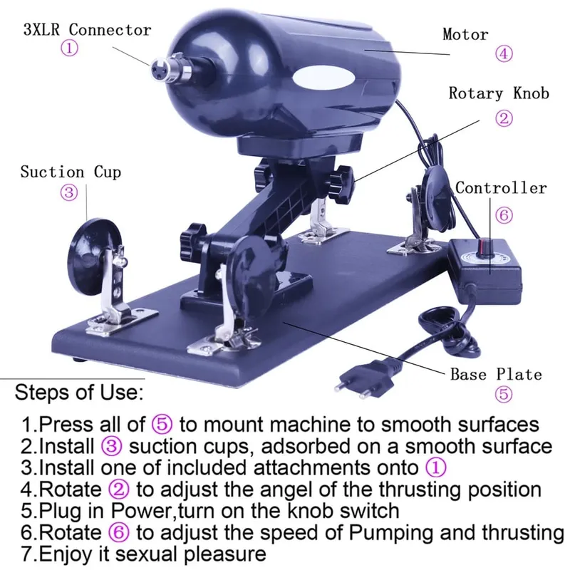Sex Machine Gun with Big Dildo Automatic Thrusting Machines for women Retractable 8 Accessories Vibrator Masturbation