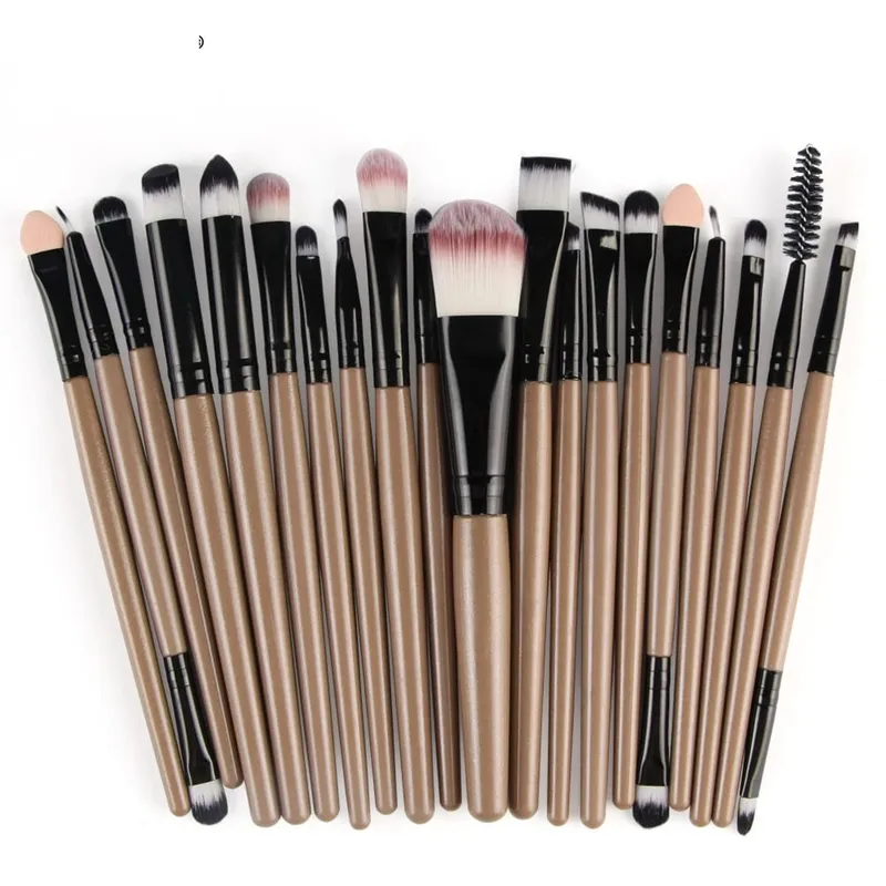 Set di pennelli per trucco da 20 pezzi Set di pennelli per trucco in polvere cosmetica Ombretto Eyeliner Fondotinta Miscela per fard Pennelli per trucco per donna di bellezza Maquiagem — image 27