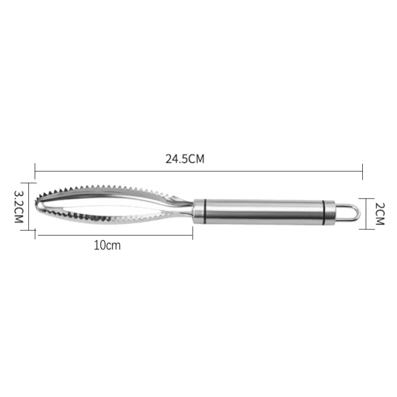 Fish Scales Scraping Graters Stainles Fast cleaner Remove skin brush Cleaning Peeler Scraper bone scaler Tongs tweezers tool — image 6
