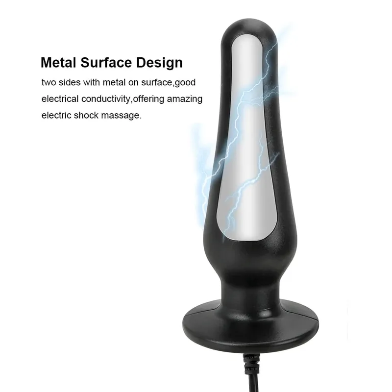 Electric Shock Anal Plug for Women Clitoris Vaginal Balls Butt Dilator Men Prostate Massager Medical Sex Toys Female Masturbator — image 2