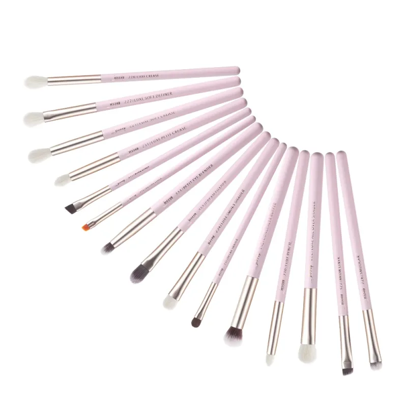 Jessup แปรงแต่งหน้าชุด 15 ชิ้น Eye Make up Brush อายแชโดว์ Eyebrow Liner Blending คอนซีลเลอร์เครื่องสำอางค์ชุดเครื่องมือแปรงผมแพะ