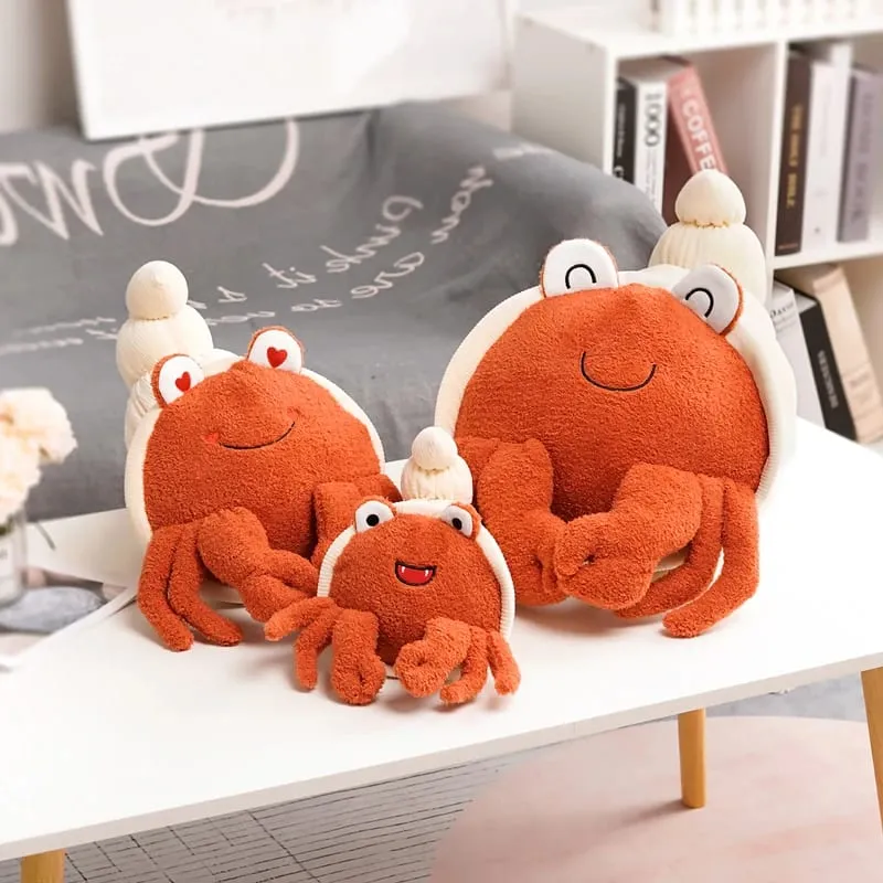 Bantal Mewah Awan Comel Sumbat Roti Keluarga Kreatif Lembut Telur Rebus Chestnut Hermit Crab Mainan Bantal Kereta Hiasan Rumah Mainan Kanak-kanak — image 4