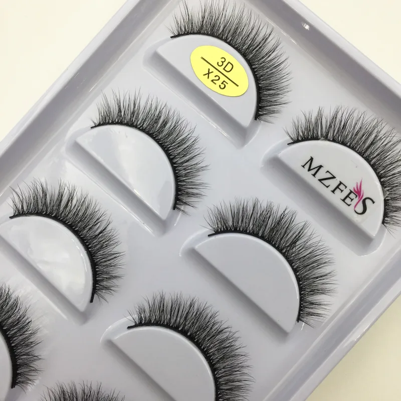 Natural 3D Mink False Eyelashes Makeup Fake Eye Lashes Faux Cils Make Up Beauty Tools Wholesale 5 Pairs — image 31