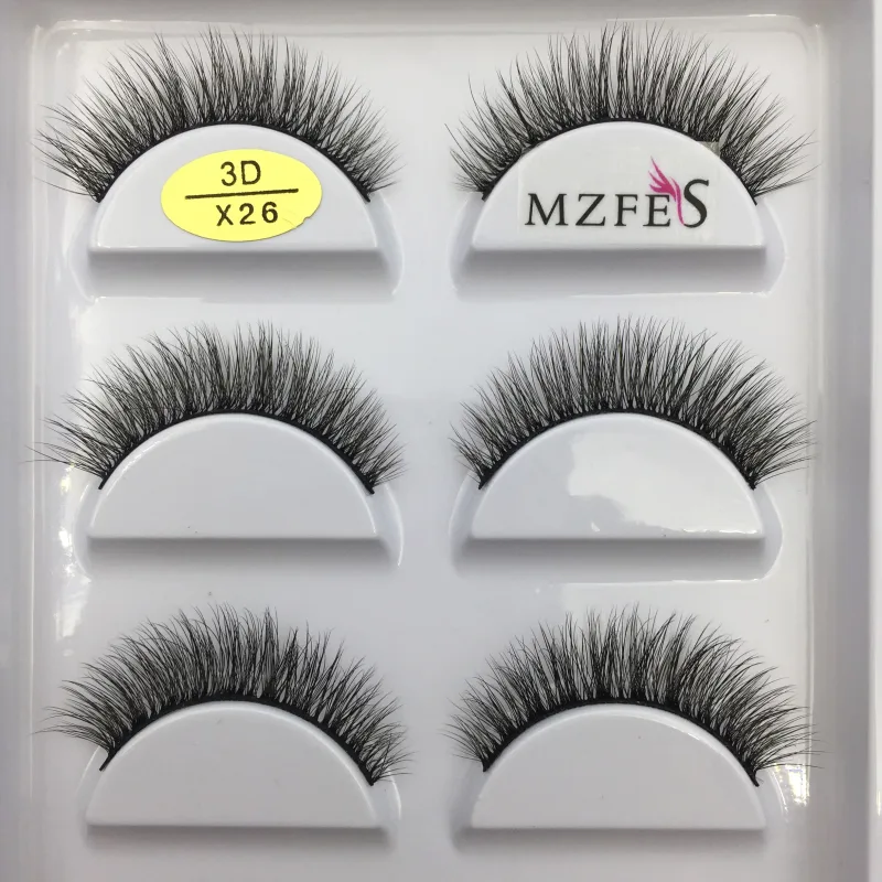 Natural 3D Mink False Eyelashes Makeup Fake Eye Lashes Faux Cils Make Up Beauty Tools Wholesale 5 Pairs — image 38