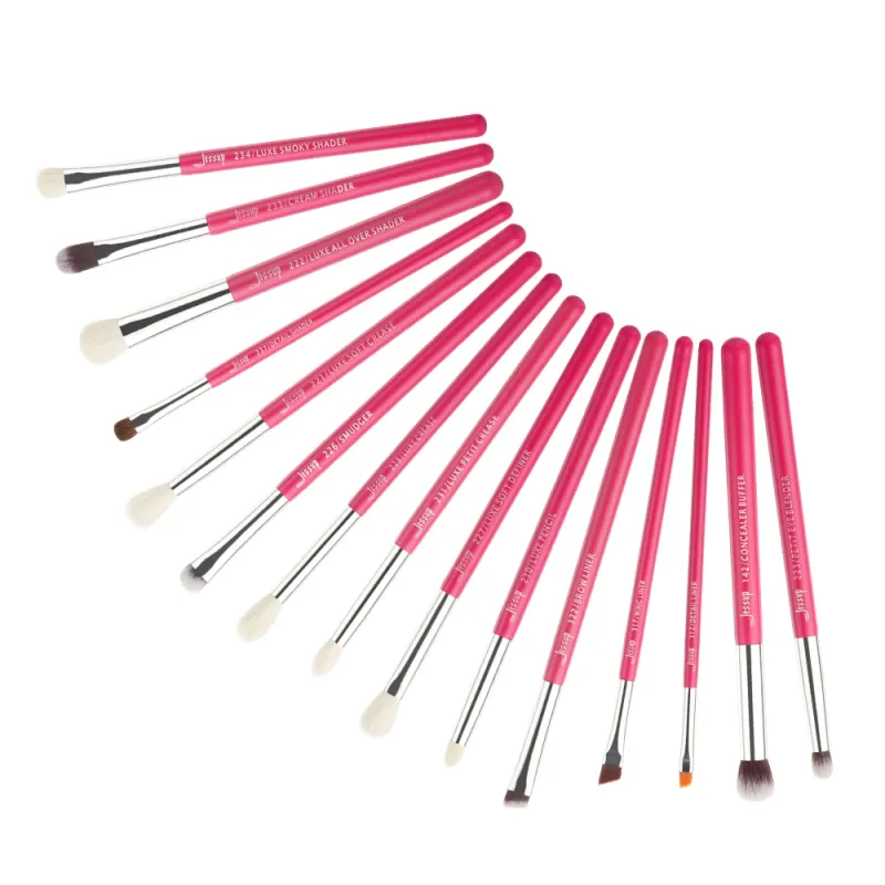 Jessup แปรงแต่งหน้าชุด 15 ชิ้น Eye Make up Brush อายแชโดว์ Eyebrow Liner Blending คอนซีลเลอร์เครื่องสำอางค์ชุดเครื่องมือแปรงผมแพะ — image 12