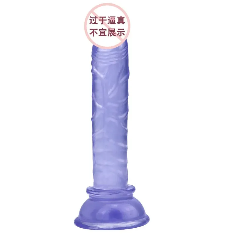Erotico Morbido Gelatina Dildo Anal Butt Plug Pene Realistico Forte Ventosa Cazzo Giocattolo per Adulti Orgasmo del punto G Giocattoli Del Sesso per la Donna — image 12