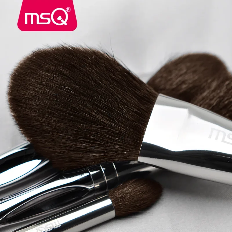 MSQ New Professional 11 pz Pennelli per trucco in polvere Set Ombretto classico Fondotinta per labbra Pennello per trucco Capra/Cene di cavallo Manico in PVC