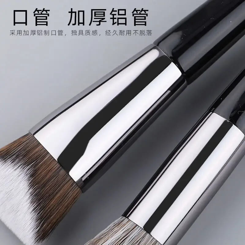1 unidad #854 brochas de maquillaje en ángulo, Base, brochas de maquillaje, herramientas cosméticas negras líquidas inclinadas, bolígrafos de belleza, herramienta de maquillaje — image 2