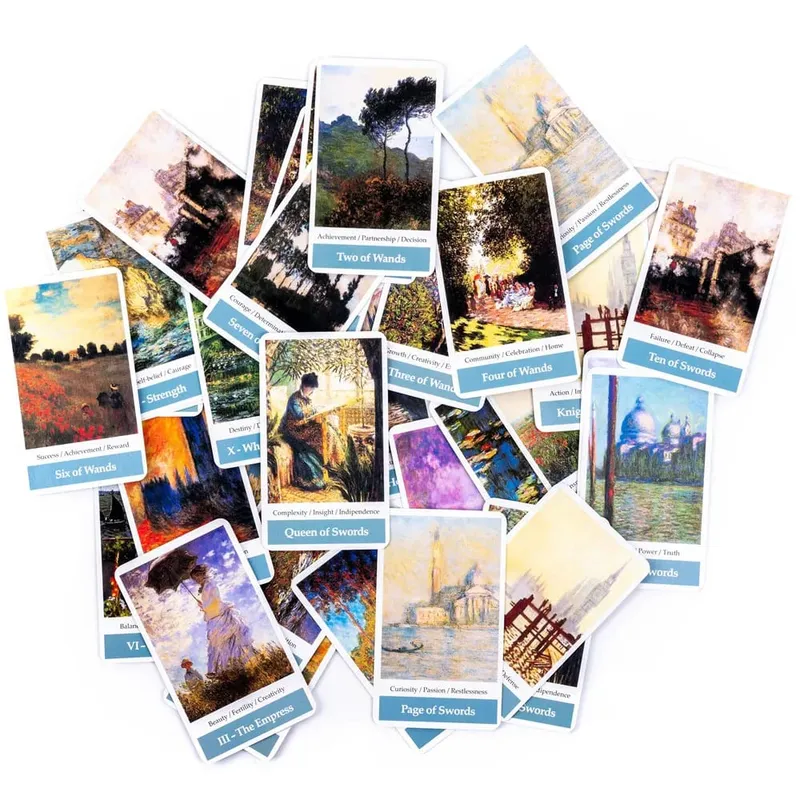 Claude Monet Impressionism Art Tarot 80 Tarot Cards Card Game Party Table Board Game Card Deck Fortune-telling Oracle Cards — image 5