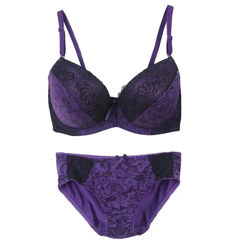 2025 New Brand Sexy High-Quality Push Up Padded Underwire Bow Bras Set Lace Flower Underwear For Womes Large Size Lingerie — image 10