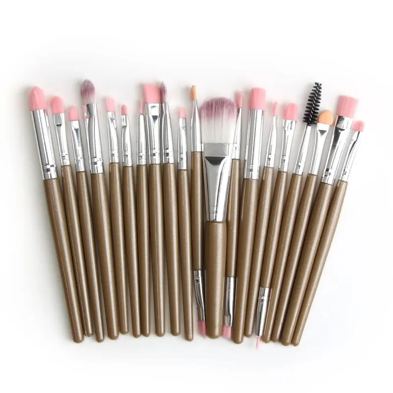 Set di pennelli per trucco da 20 pezzi Set di pennelli per trucco in polvere cosmetica Ombretto Eyeliner Fondotinta Miscela per fard Pennelli per trucco per donna di bellezza Maquiagem — image 21