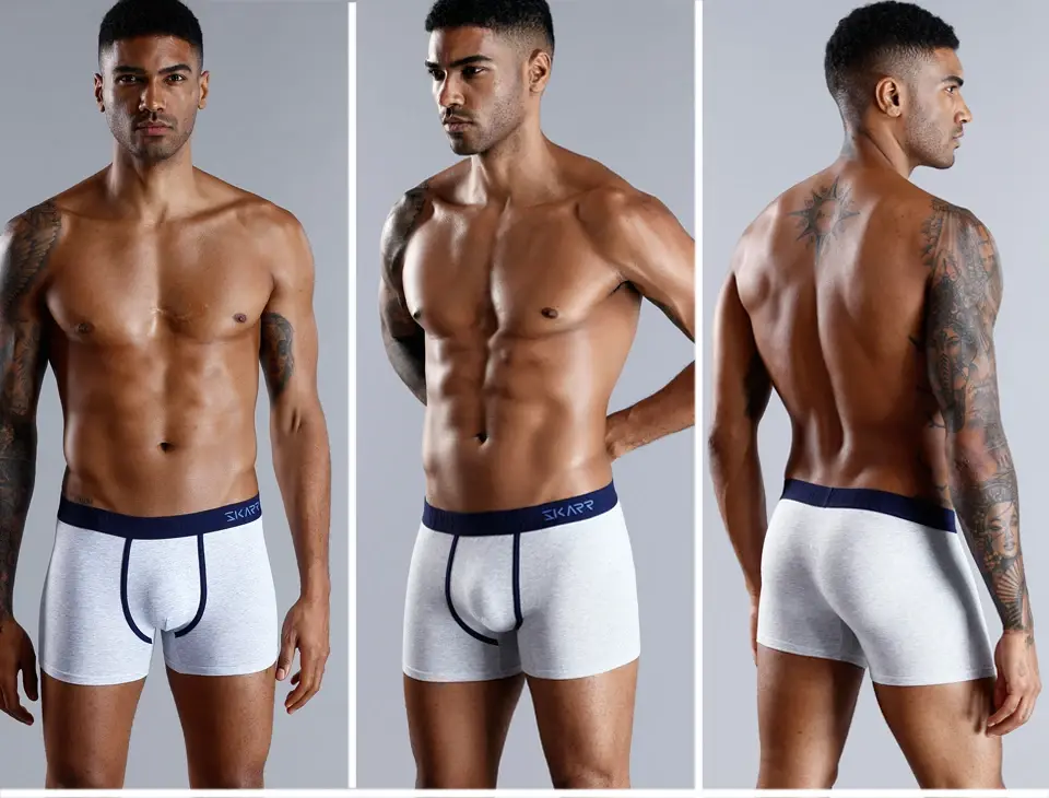 6Pcs White Boxers Man Sexy Underpants Brands Underwear Mens Boxershorts Cotton Men's Panties Male Boxer Shorts Set — image 3