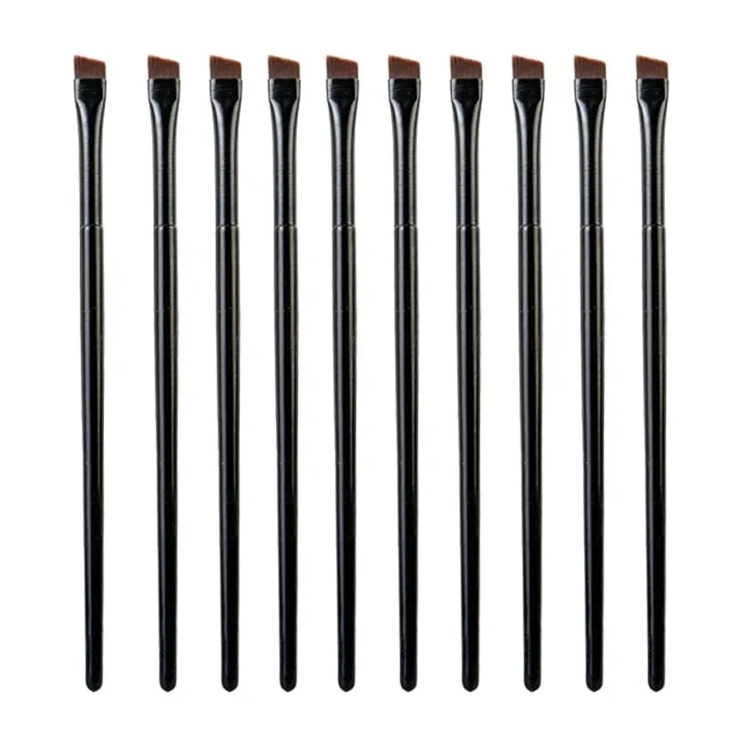 5/10 pezzi pennelli per trucco contorno sopracciglia pennello per eyeliner per sopracciglia professionale set di pennelli per occhi super sottile angolato set strumenti per il trucco