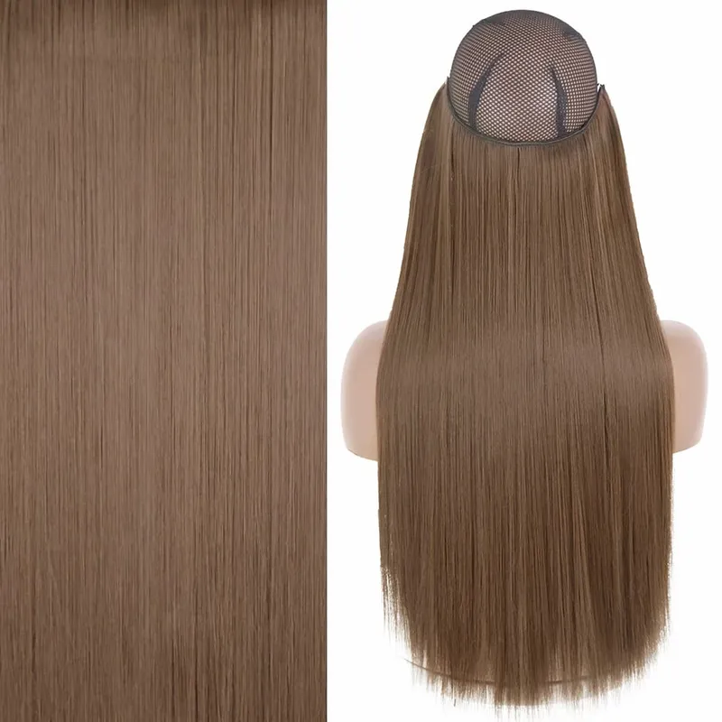 Sambungan Rambut Tanpa Klip Tanpa Klip Tidak Kelihatan Sambungan Rambut Lurus Hitam Berambut perang Satu Potong Sambungan Rambut Palsu — image 19