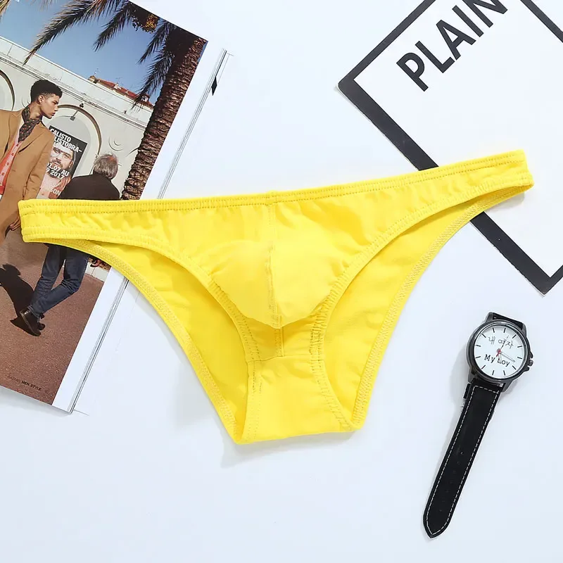 4 Cotton Briefs Mens Comfortable Underpants Man Underwear Bikini Drop shipping Mens Breathable Low-rise Brief Panties Solid 1811 — image 5