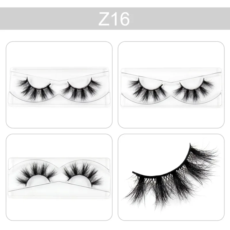 Trang điểm Mi 3D Lông mi chồn Wispy Volume Lông mi giả Kịch tính Mi Lông mi xù tự nhiên Hoàn thiện đầy đủ Quyến rũ mắt — image 22