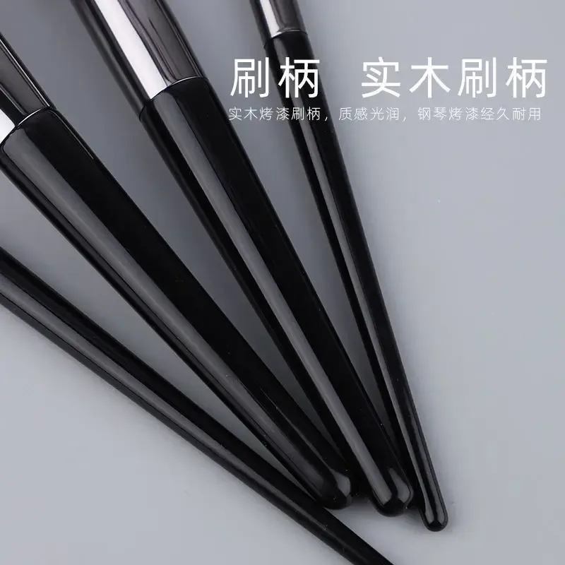 1 unidad #854 brochas de maquillaje en ángulo, Base, brochas de maquillaje, herramientas cosméticas negras líquidas inclinadas, bolígrafos de belleza, herramienta de maquillaje — image 3