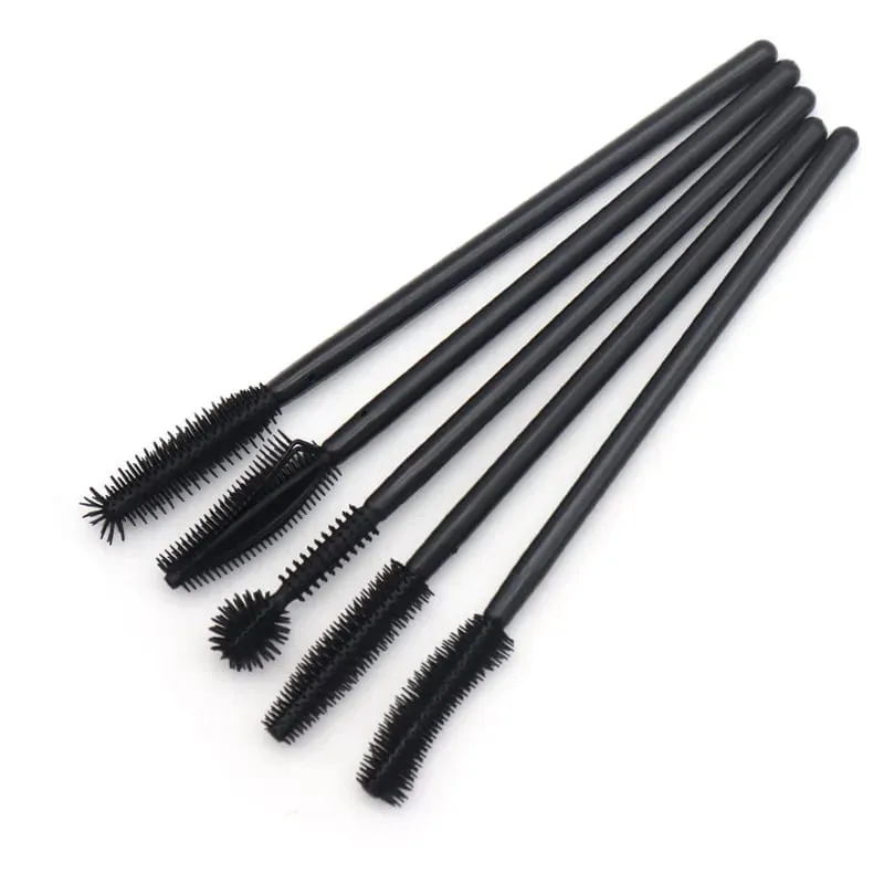 50 pezzi monouso in silicone ciglia pennelli applicatore eye lash mascara bacchette pennello estensione ciglia donne strumenti di trucco — image 4