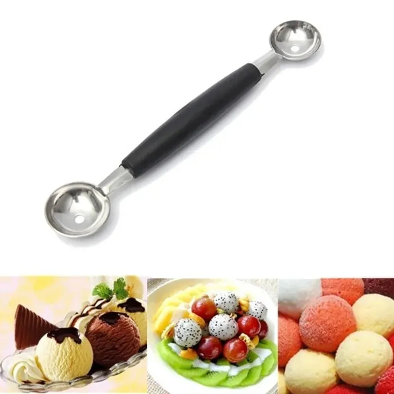 Stainless Steel Double Ended Headed Fruit Icecream Ball Spoon Diameter Melon Baller Fruit Vegetable Tools PY0039