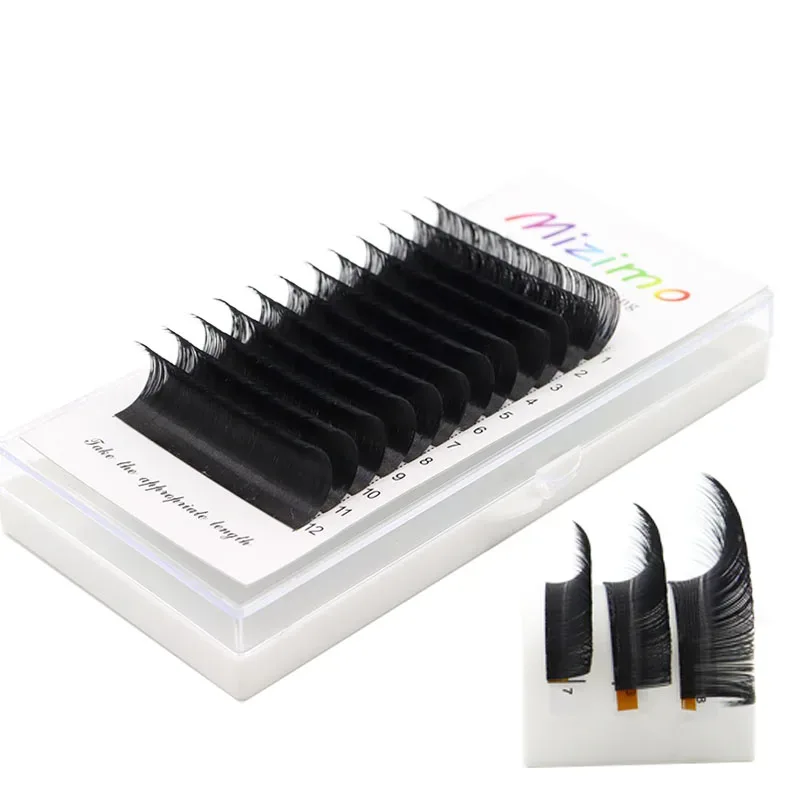 Mizimo 10mm-25mm C/D Nerz Wimpern Einzelne Gepfropfte Falsche Wimpern Schwarz Natürliche Erweiterte Blühenden Wimpern Augen Make-Up Wimpern — image 4