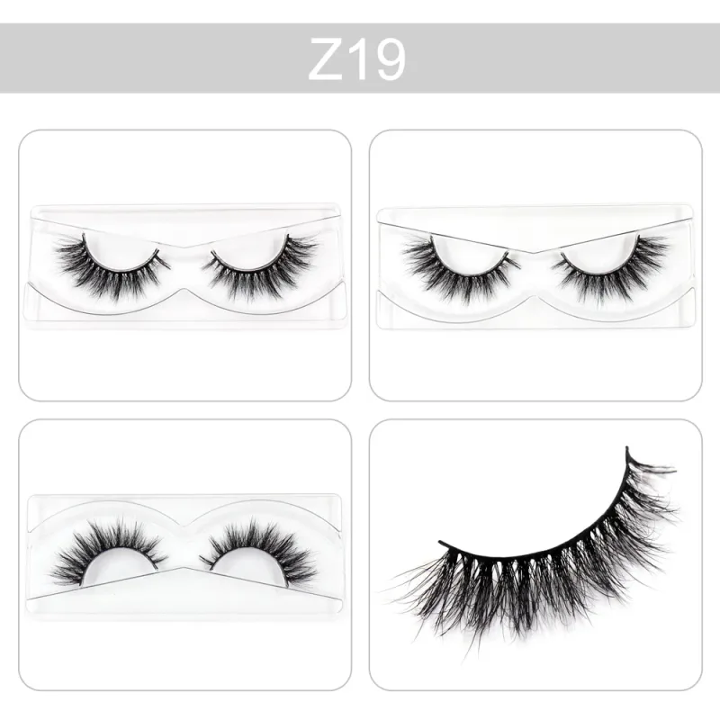 Trang điểm Mi 3D Lông mi chồn Wispy Volume Lông mi giả Kịch tính Mi Lông mi xù tự nhiên Hoàn thiện đầy đủ Quyến rũ mắt — image 25