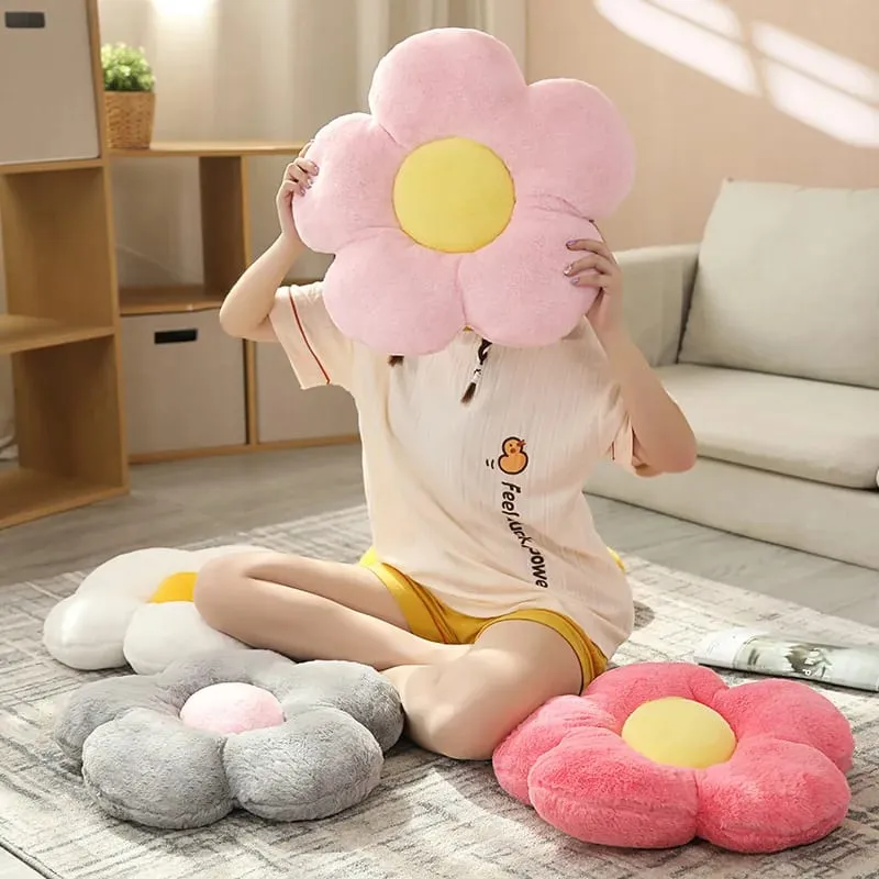 귀여운 꽃 플러시 베개 부드러운 식물 꽃 던져 베개 쿠션 홈 소파 장식 베개를 박제 — image 5
