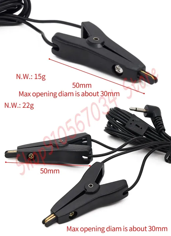 Aksesori Kejutan Elektrik BDSM Pengapit Puting Pengurut Payudara SM Bondage Klip Labia Perangsang Kelentit E-stim Sarung Tangan/Pad Mainan Seks Pasangan — image 3