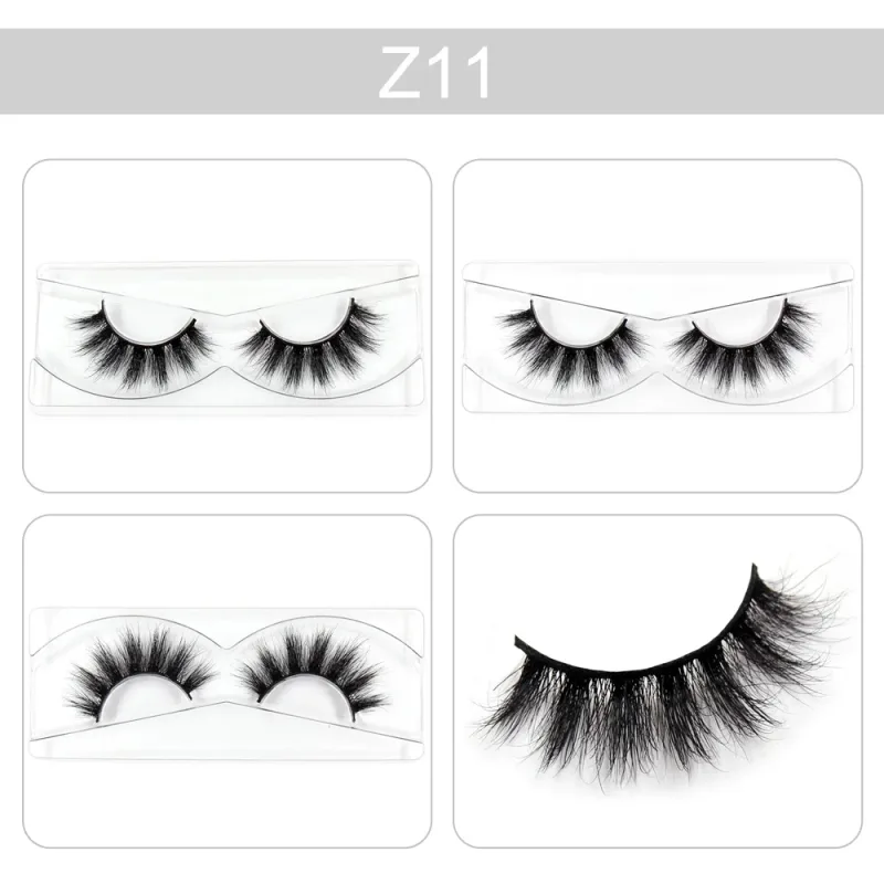 Trang điểm Mi 3D Lông mi chồn Wispy Volume Lông mi giả Kịch tính Mi Lông mi xù tự nhiên Hoàn thiện đầy đủ Quyến rũ mắt — image 17