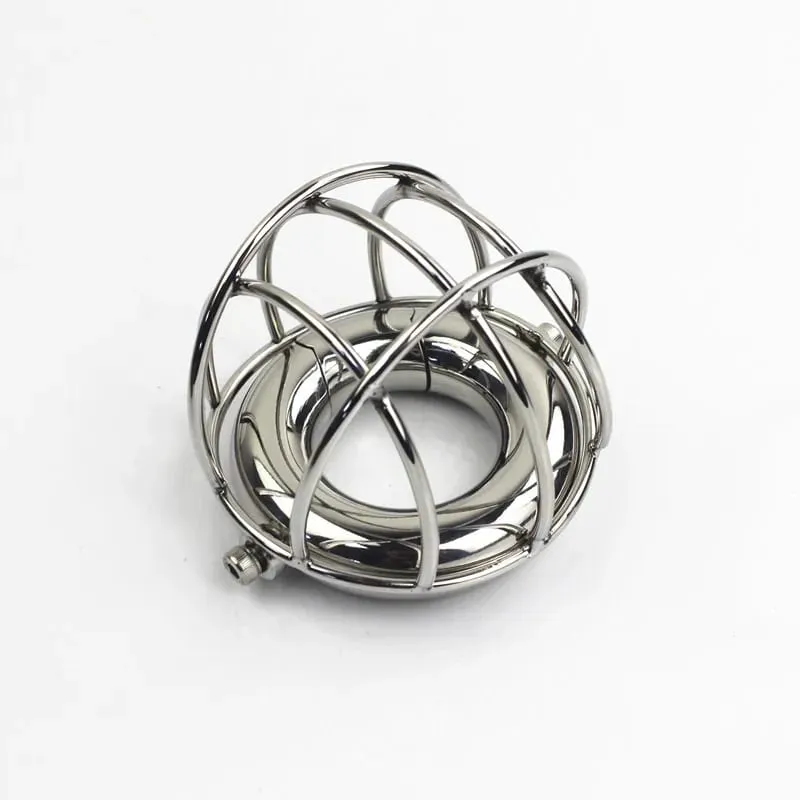 5 tailles en acier inoxydable filets Cage Scrotum poids portant pendentifs pénis Protection couverture balle civière jouets sexuels pour hommes BB-48 — image 4
