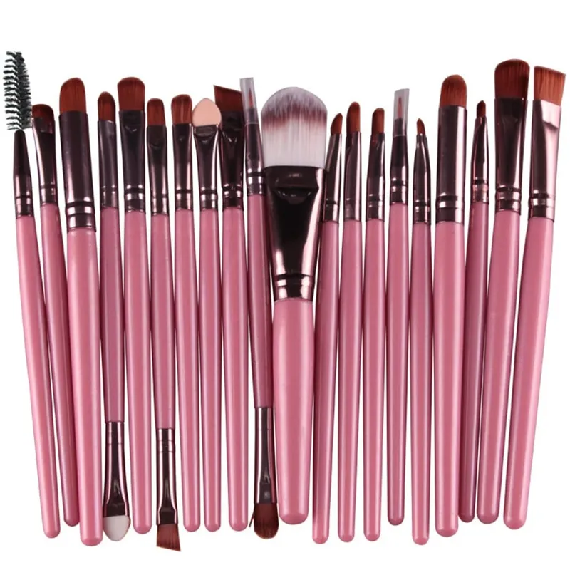 Set di pennelli per trucco da 20 pezzi Set di pennelli per trucco in polvere cosmetica Ombretto Eyeliner Fondotinta Miscela per fard Pennelli per trucco per donna di bellezza Maquiagem — image 4