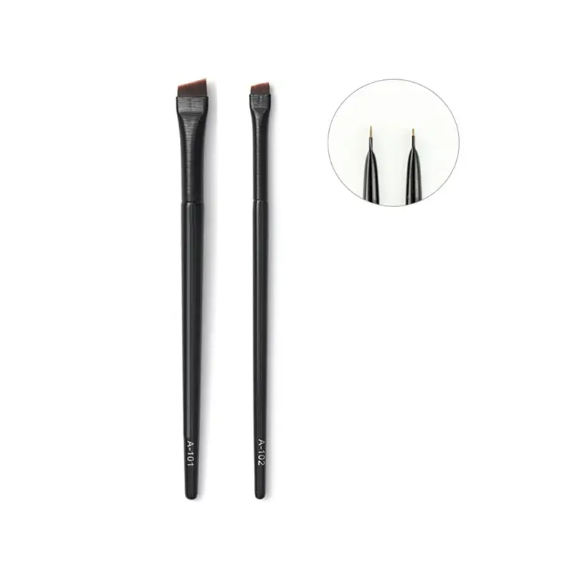 Pincel de sobrancelha super fino, pincel de delineador, cabelo sintético, angular, afiado, delineador fino, pincéis de sobrancelha, cosméticos, ferramentas de maquiagem — image 1