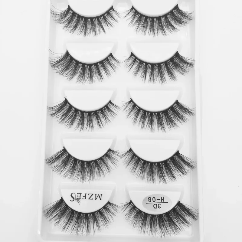 10/50 Dozen 3D Nertsen Wimpers Natuurlijke Dikke Valse Wimpers Mink Wimpers Zachte Nep Wimper Piekerige Make-Up Cilios H13 Kat — image 5