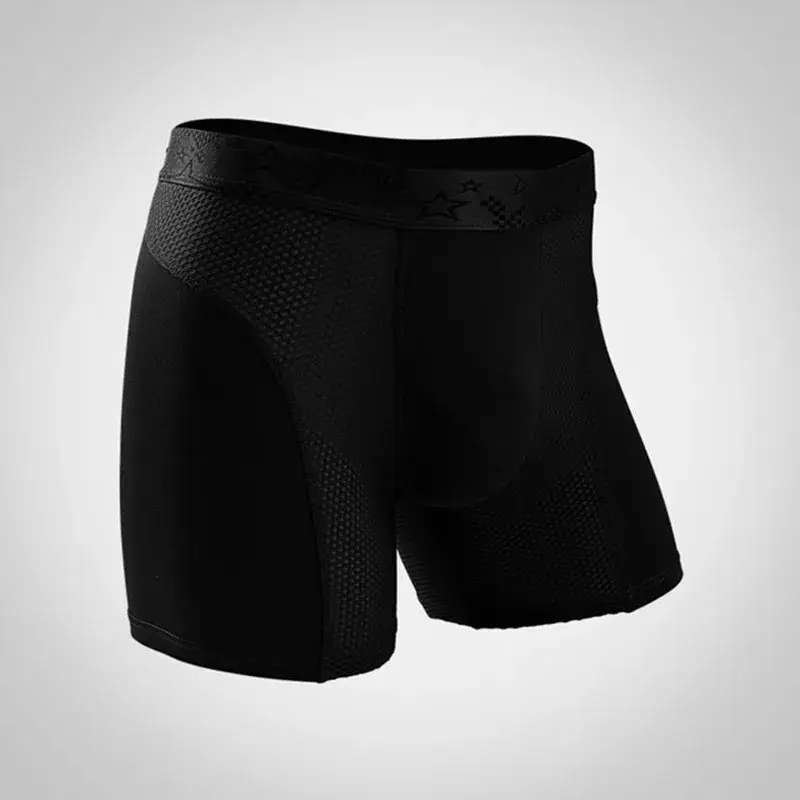 Intimo uomo Boxer modali Pantaloncini Hombre Solid Mesh Custodia traspirante Mutandine Uomo Gamba lunga Mutande Cueca Calzoncillos XL-6XL — image 4