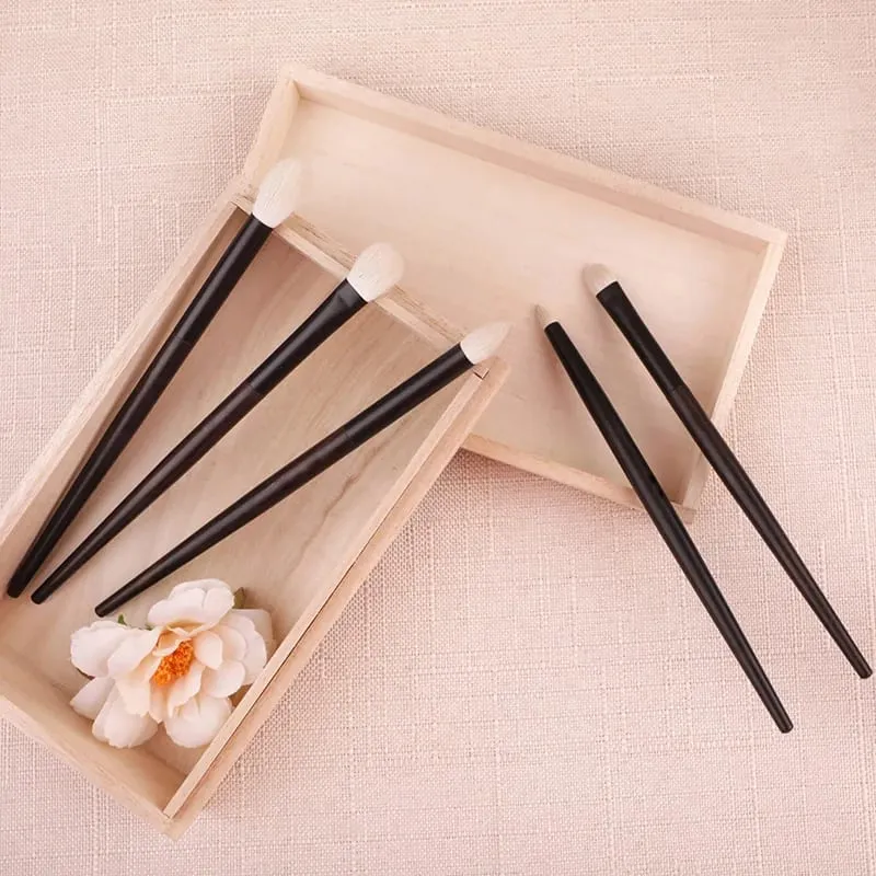 Q1-1 Professional Handmade แปรงแต่งหน้าชุด Ultra-Soft Saibikoho ผมแพะอายแชโดว์ผสมแปรงเครื่องสำอางค์ Make up Brush — image 4