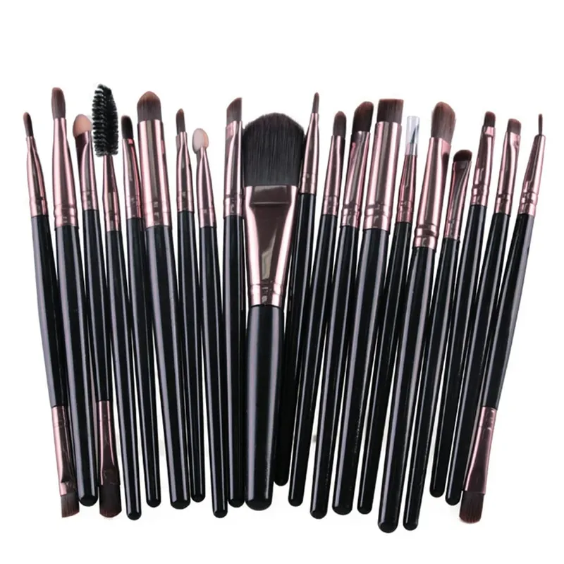 Set di pennelli per trucco da 20 pezzi Set di pennelli per trucco in polvere cosmetica Ombretto Eyeliner Fondotinta Miscela per fard Pennelli per trucco per donna di bellezza Maquiagem — image 6