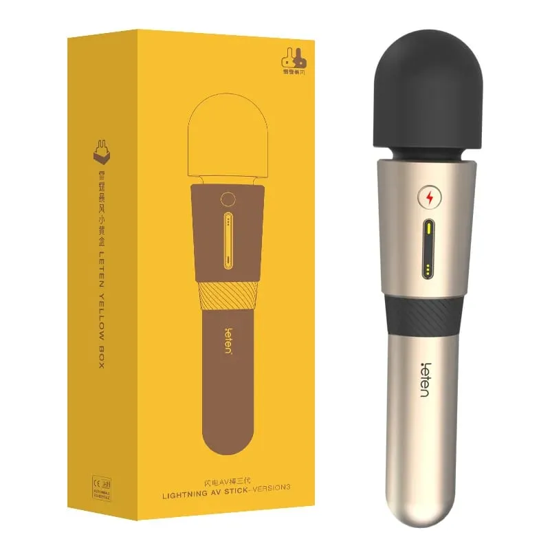 Leten Lightning 3 강력한 진동기 빅 헤드 매직 AV 완드 마사지 여성 젖꼭지 클리토리스 자극기 성인 섹스 토이 For 여성용 — image 7