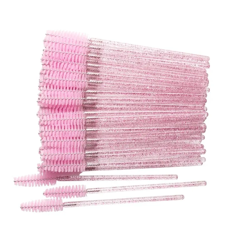 50 stk disponibel krystal øjenvippe børste Mascara tryllestave applikator diamant øjenvippe børster øjenvippeforlængelse kvinder makeup værktøj — image 3