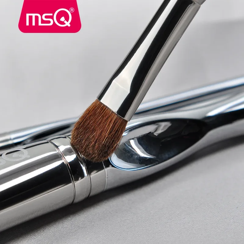 MSQ New Professional 11 pz Pennelli per trucco in polvere Set Ombretto classico Fondotinta per labbra Pennello per trucco Capra/Cene di cavallo Manico in PVC