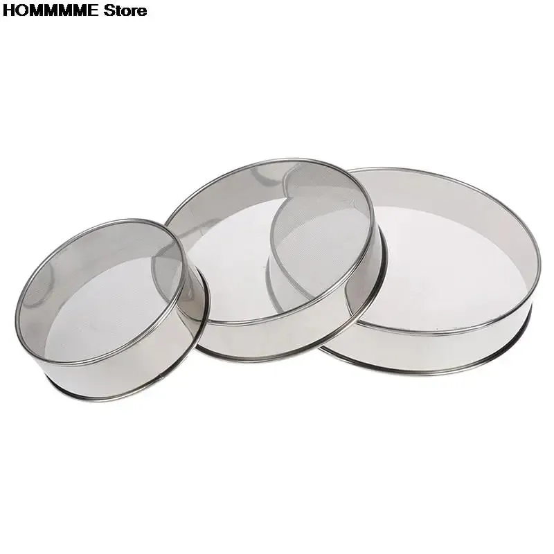 Professional Kitchen Fine Mesh Flour Sifter Round Stainless Steel Flour Sieve Strainer Sifters Best for Kitchen Baking Tea — image 6